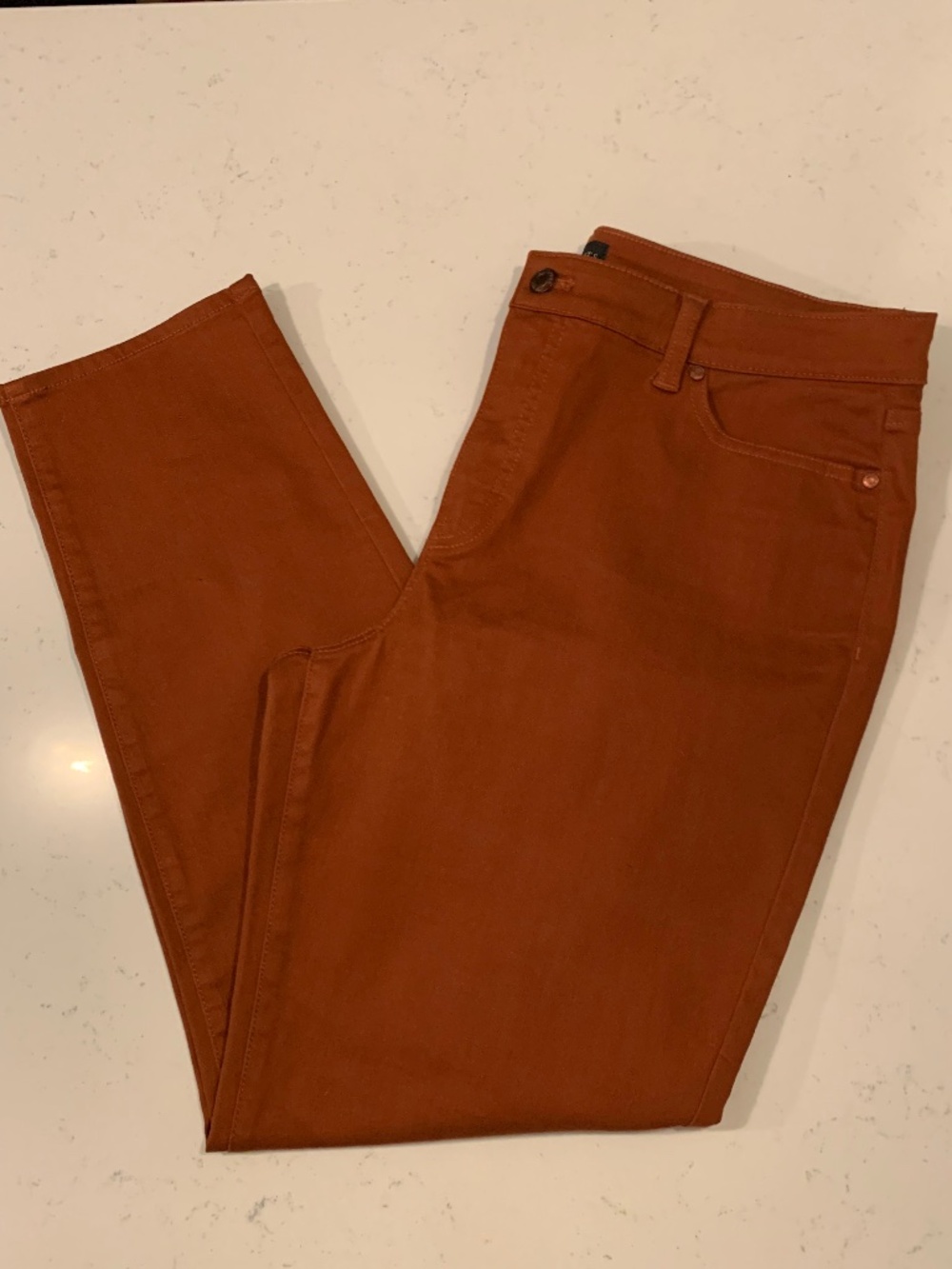 Talbots Women’s slim ankle jeans in Burnt Copper Size 14